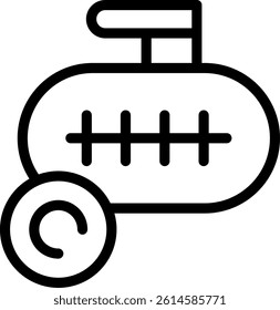 Gas Compressor Line Vector Icon Design