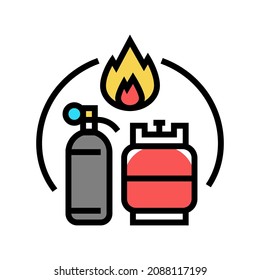 gas container color icon vector. gas container sign. isolated symbol illustration