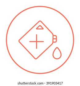 Gas container line icon.
