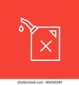 Gas container line icon.