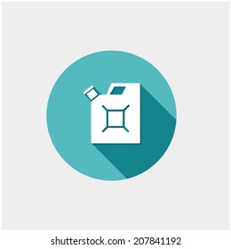 Gas Container. Single flat color icon. Vector illustration.