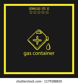 gas container sketch vector icon