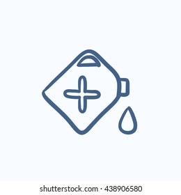 Gas container vector sketch icon isolated on background. Hand drawn Gas container icon. Gas container sketch icon for infographic, website or app.