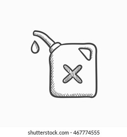 Gas container vector sketch icon isolated on background. Hand drawn Gas container icon. Gas container sketch icon for infographic, website or app.