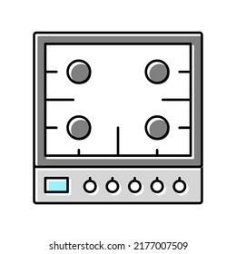 Gas Cooktop Color Icon Vector. Gas Cooktop Sign. Isolated Symbol Illustration