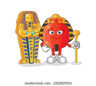 the gas cylinder ancient egypt cartoon. cartoon mascot vector