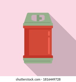 Gas cylinder balloon icon. Flat illustration of gas cylinder balloon vector icon for web design