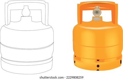 gas cylinder for camping and camper