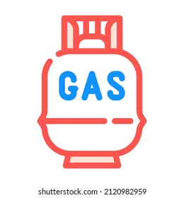 gas cylinder color icon vector. gas cylinder sign. isolated symbol illustration