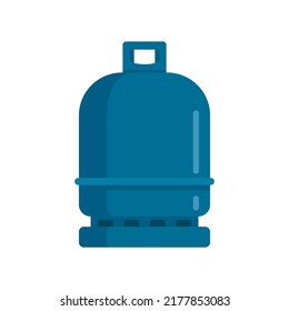 Gas cylinder compressed icon. Flat illustration of gas cylinder compressed vector icon isolated on white background