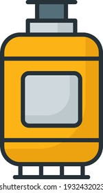 Gas cylinder Concept, ac refrigerant gas Vector Color Icon Design, Motor Vehicle Service and automobile repair shop Symbol, Lorry spare parts Sign, auto mechanic stock illustration