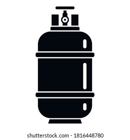 Gas cylinder container icon. Simple illustration of gas cylinder container vector icon for web design isolated on white background