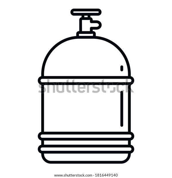 Gas Cylinder Filling Icon Outline Gas Stock Vector (Royalty Free ...