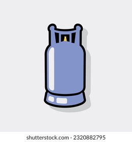 gas cylinder flat icon design