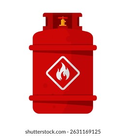 gas cylinder – flat vector illustration