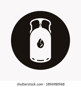 Ilustración vectorial de diseño de icono de cilindro de gas