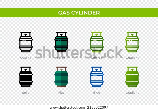 Gas Cylinder Icon Different Style Gas Stock Vector (Royalty Free ...