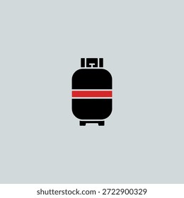 Gas cylinder icon flat vector design.