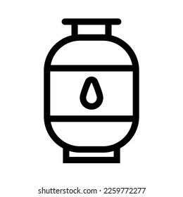 Gas cylinder icon. Propane gas storage. Gas for household use. Vector.