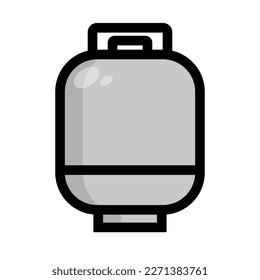 Gas cylinder icon. Propane gas. Vector.