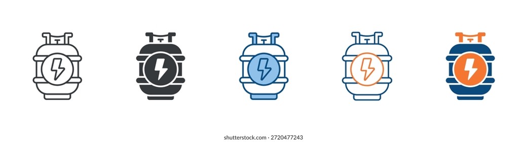 Gas Cylinder Icon Set Multiple Style Collection