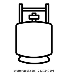 gas cylinder icon Simple thin line stroke