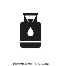 Gas cylinder icon. Simple vector illustration on a white background.