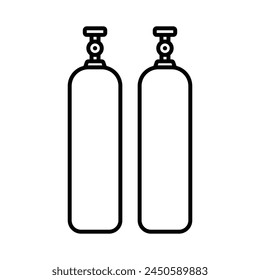 gas cylinder icon vector design template simple and clean
