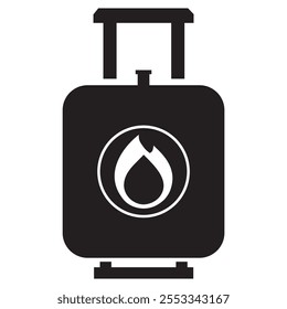 Diseño de Vector de icono de cilindro de gas