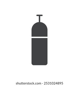 Ícone do cilindro de gás Conjunto de logotipo do vetor plano