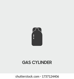 gas cylinder icon. gas cylinder vector on gray background