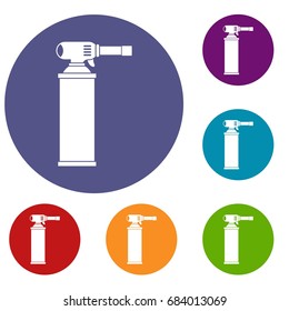 Gas cylinder icons set