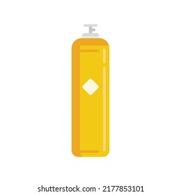 Gas cylinder liquid icon. Flat illustration of gas cylinder liquid vector icon isolated on white background