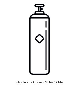 Gas cylinder liquid icon. Outline gas cylinder liquid vector icon for web design isolated on white background