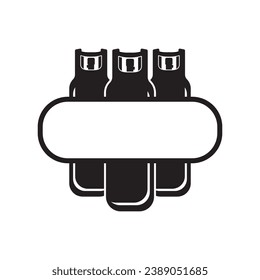 Icono del logotipo del cilindro de gas, diseño de ilustración del vector