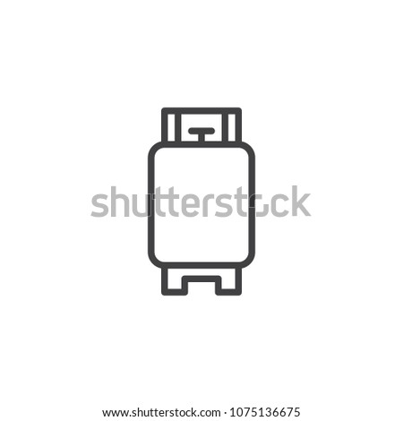 Gas Cylinder outline icon. linear style sign for mobile concept and web design. gas tank simple line vector icon. Symbol, logo illustration. Pixel perfect vector graphics