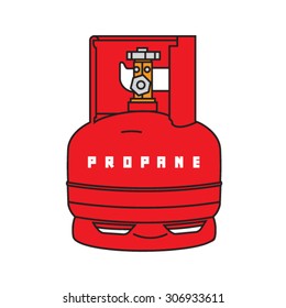 Gas cylinder with propane