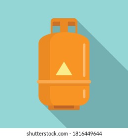 Gas cylinder propane icon. Flat illustration of gas cylinder propane vector icon for web design