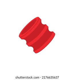 gas cylinder rubber seal vector element concept design template web