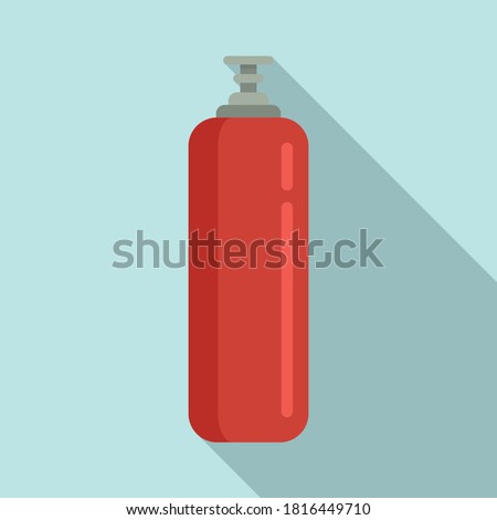 Gas cylinder steel icon. Flat illustration of gas cylinder steel vector icon for web design