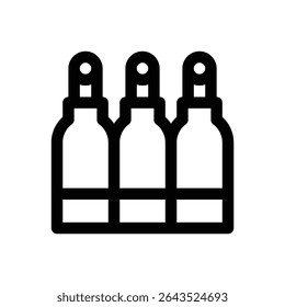 Área de almacenamiento del cilindro de gas. Icono de Vector de trazo editable.