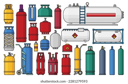 Gaszylinder, Vektorfarbensymbol. Vektorgrafik-ipg-Container auf weißem Hintergrund. Einziger Farbset-Symbol-Gaszylinder .