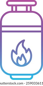 Gas Cylinder vector icon. Can be used for printing, mobile and web applications.