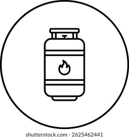 Gaszylinder, Vektorsymbol. Kann für Druck-, Mobil- und Web-Anwendungen verwendet werden.