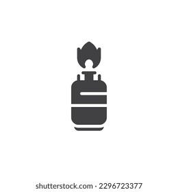 Gas cylinder vector icon. filled flat sign for mobile concept and web design. Gas tank glyph icon. Symbol, logo illustration. Vector graphics