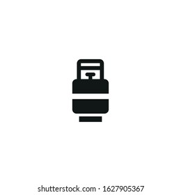 gas cylinder vector icon on white background