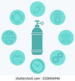 Gas cylinder vector icon sign symbol