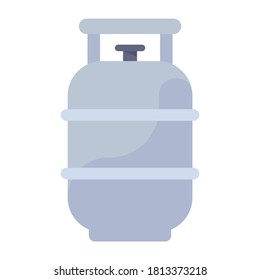 Gasflasche, Vektorgrafik im modernen Flachstil 