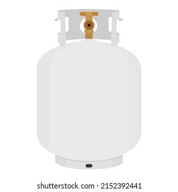 Gas cylinder vector tank. Lpg propane bottle icon container. Oxygen gas cylinder canister fuel storage. Vector icon set