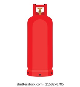 Gas cylinder vector tank. Lpg propane bottle icon container. Oxygen gas cylinder canister fuel storage. Vector icon set